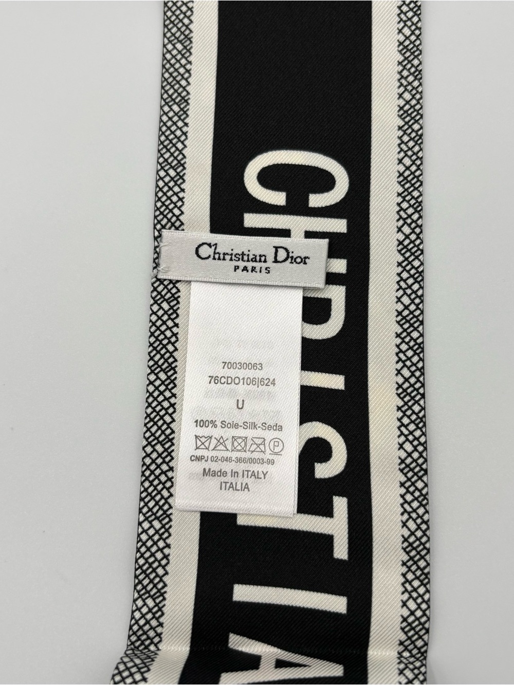 Christian Dior D-Floral Mitzah Silk Scarf Black Multicolor Botanical - Picture 5 of 5